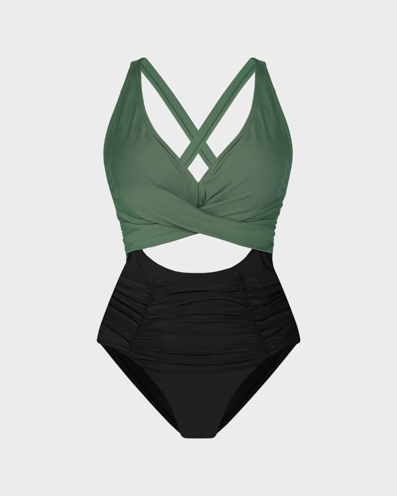 Sleek Push Up Tummy Control One Piece Swimsuit for a Flattering Fit