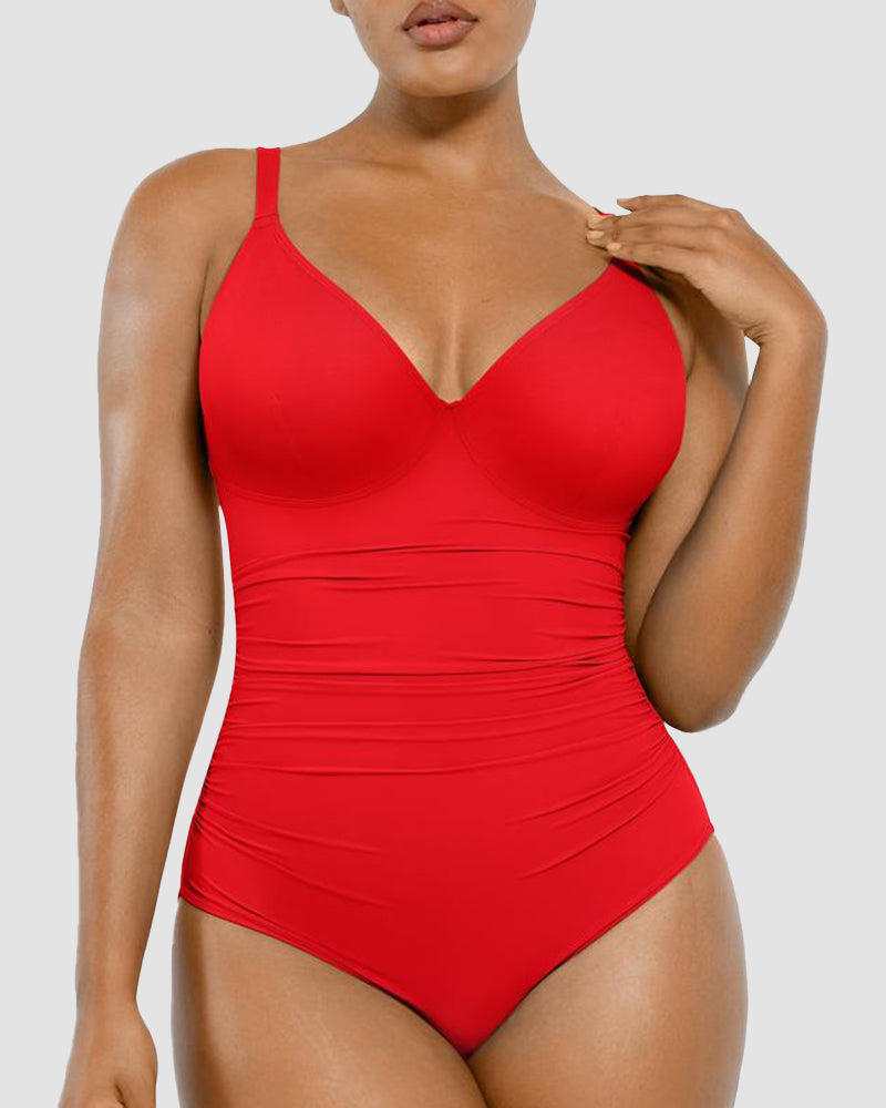 Daring Slim & Sculpt Lace-Up Back Swimsuit for a Flattering Fit