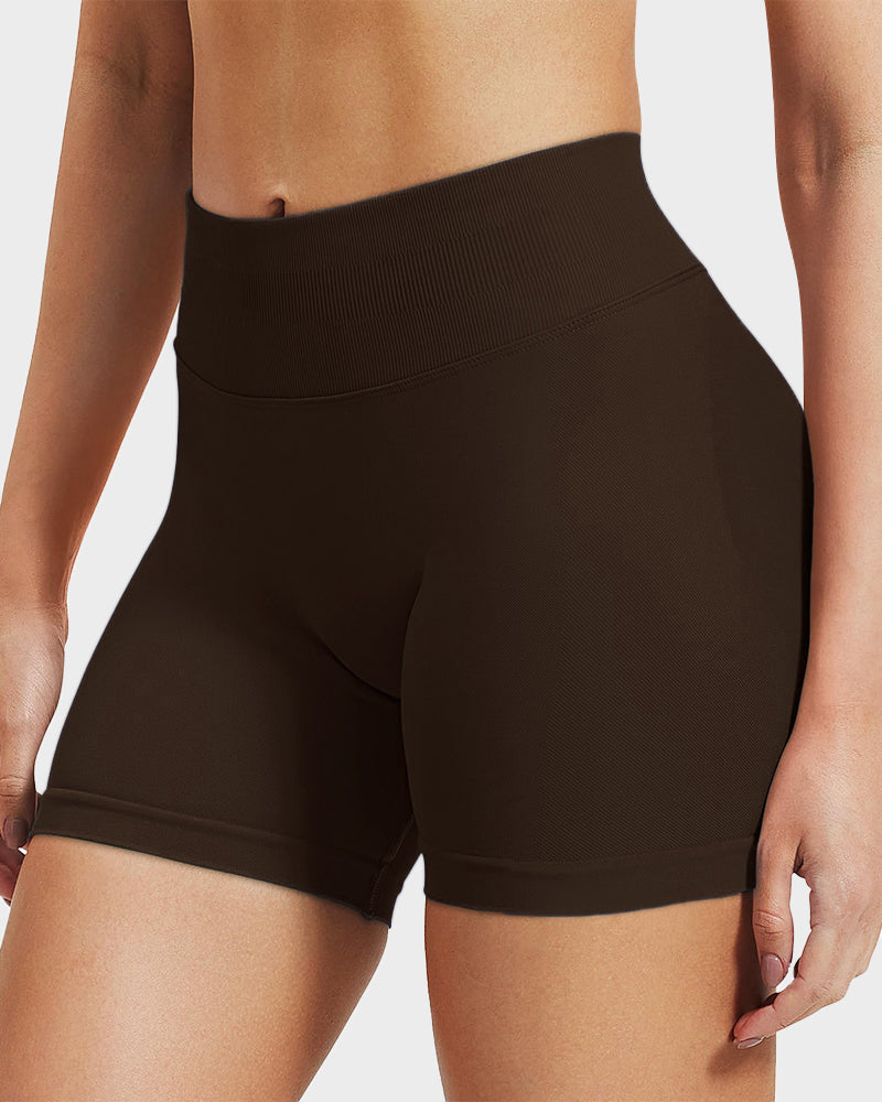 Sculpting High Waist Seamless Yoga Shorts for a Flattering Look