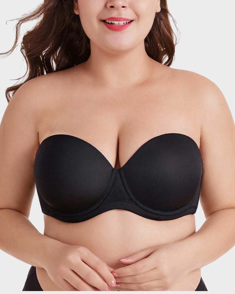 Chic Underwire Bandeau Bra with Adjustable Straps for Ultimate Versatility