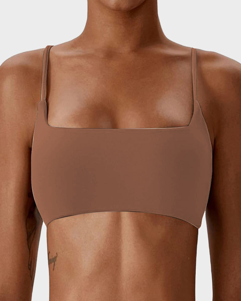 Chic Thin-Strap Sports Bra for Ultimate Comfort