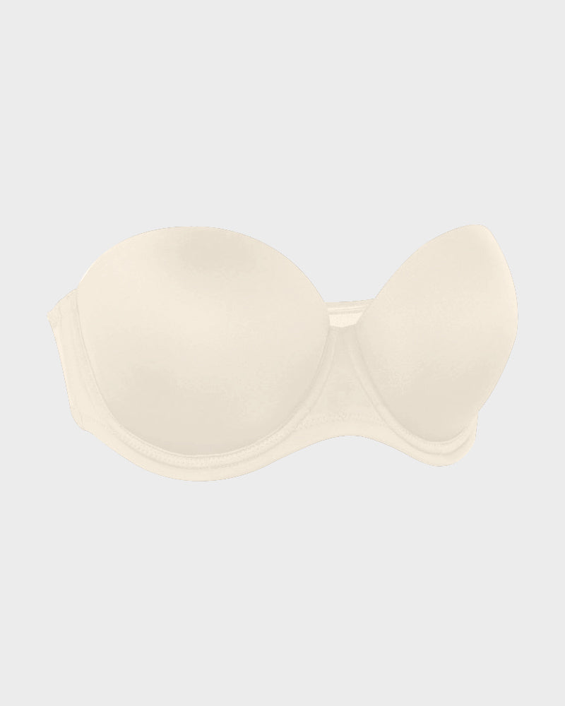 Chic Underwire Bandeau Bra with Adjustable Straps for Ultimate Versatility