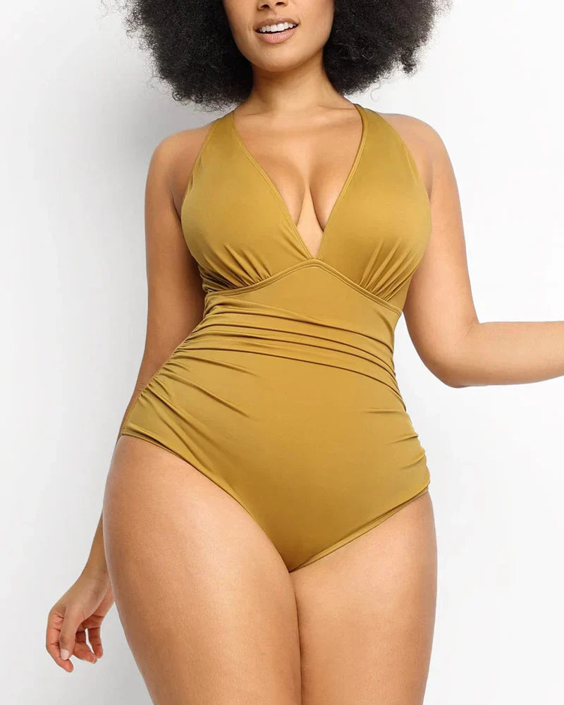 Sculpting Plunge Swimsuit: Effortlessly Enhance Your Silhouette