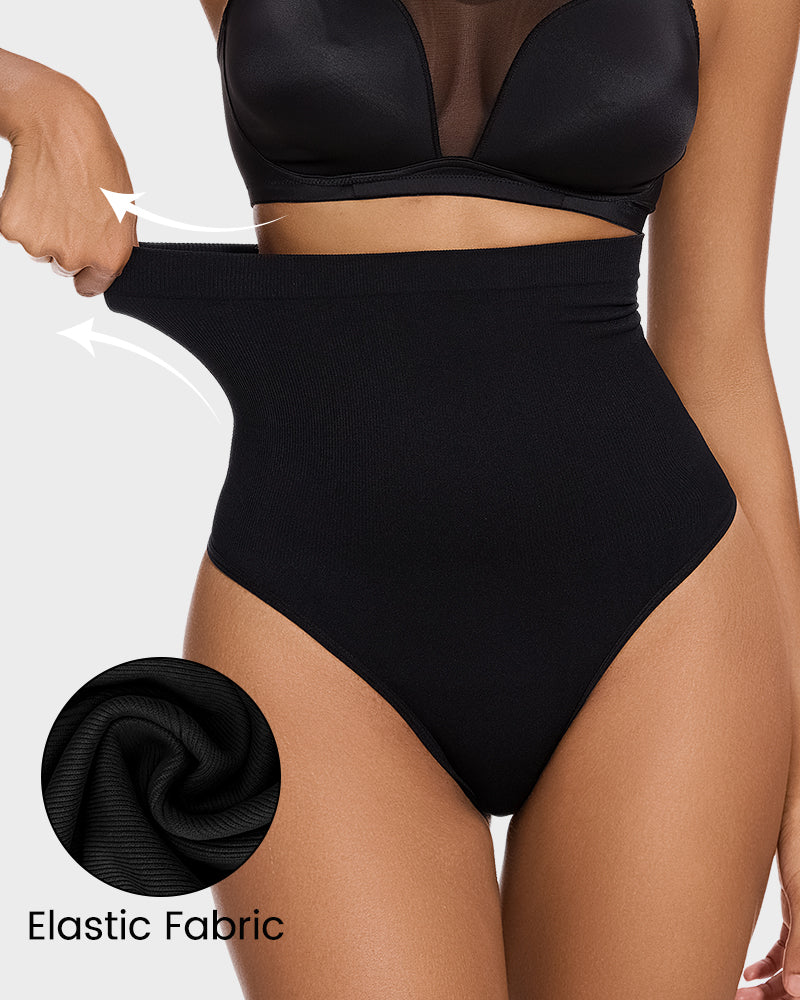 Sculpting High Waist Tummy Control Thong - Set of 2