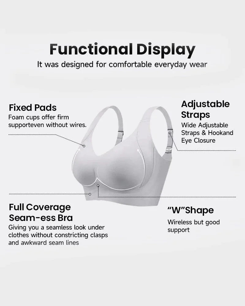 Ultimate Comfort Adjustable Wireless Bra™ with W Shaped Support