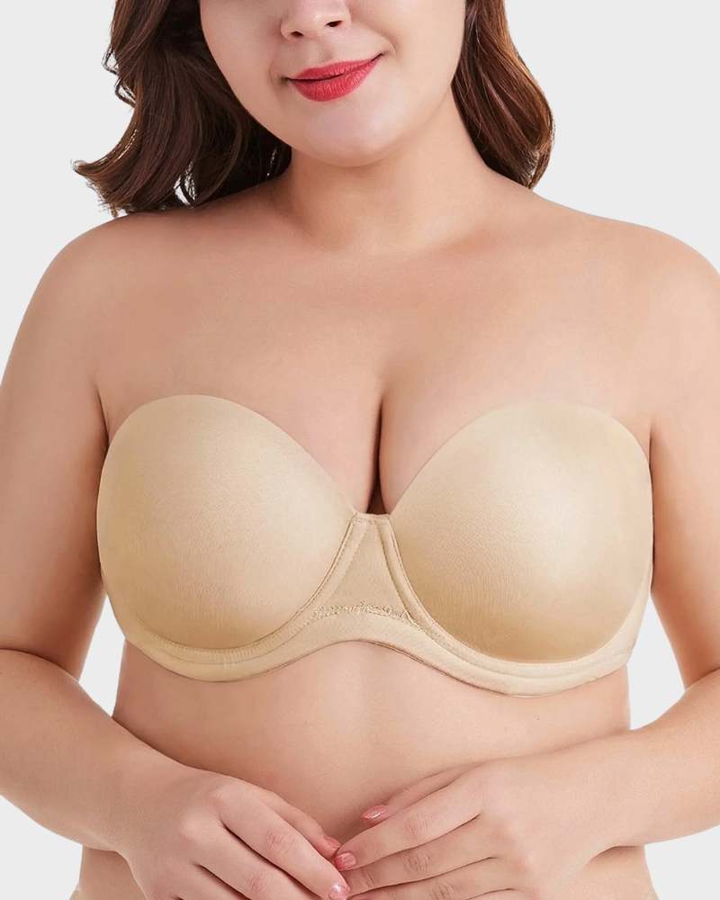 Chic Underwire Bandeau Bra with Adjustable Straps for Ultimate Versatility