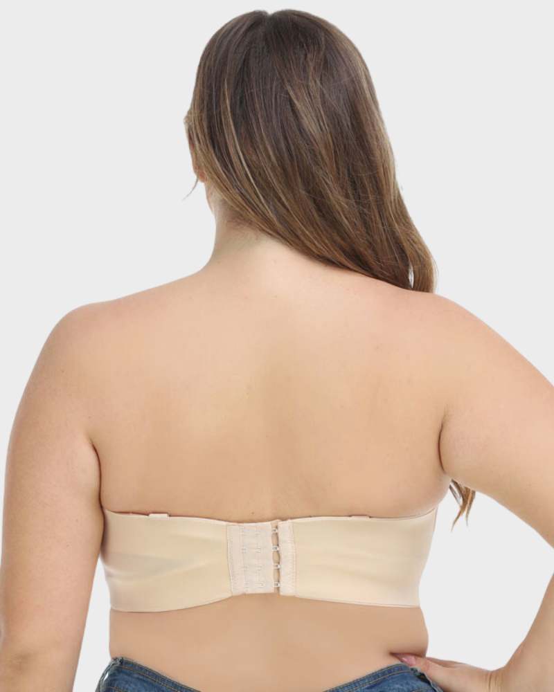 Chic Underwire Bandeau Bra with Adjustable Straps for Ultimate Versatility