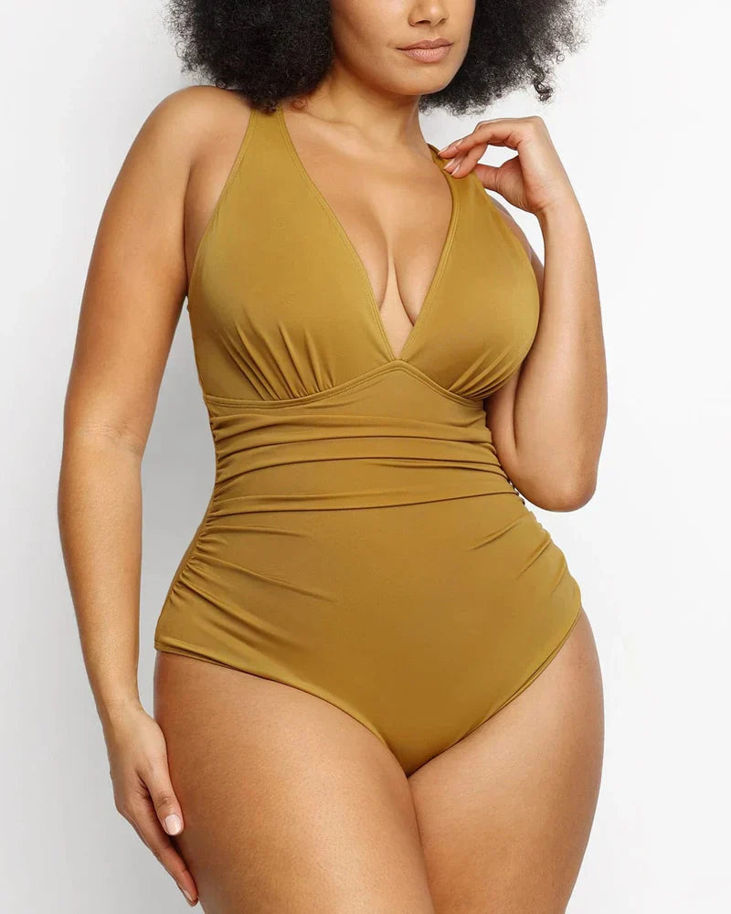 Sculpting Plunge Swimsuit: Effortlessly Enhance Your Silhouette