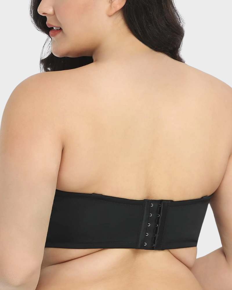Chic Underwire Bandeau Bra with Adjustable Straps for Ultimate Versatility