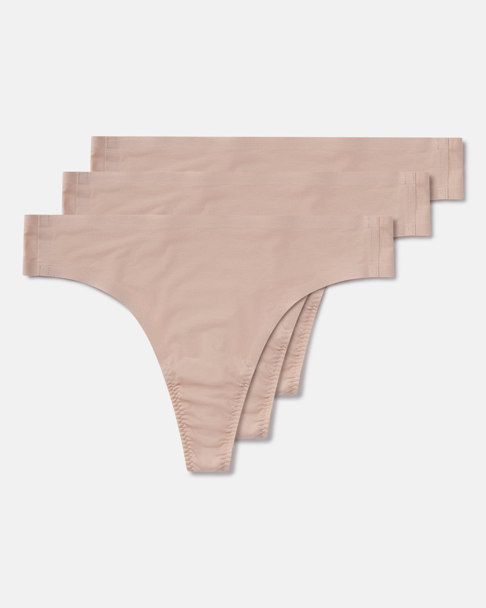 Experience Ultimate Comfort: SPANXsmoothâ„¢ Fit-To-You Modal Thong 3-Pack Box