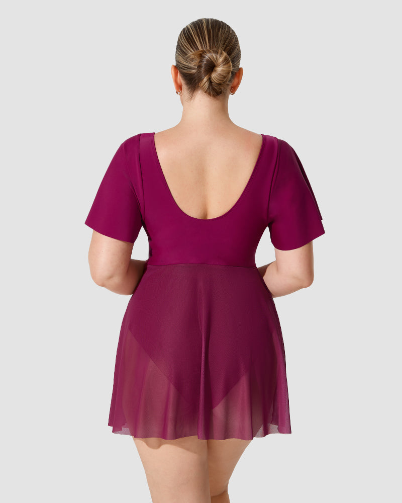 Chic Plus Size Ruffle Swimdress for Ultimate Coverage