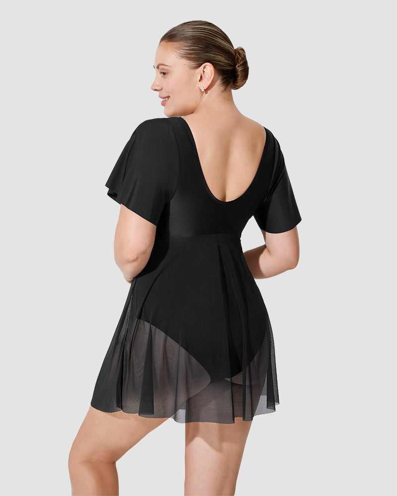 Chic Plus Size Ruffle Swimdress for Ultimate Coverage