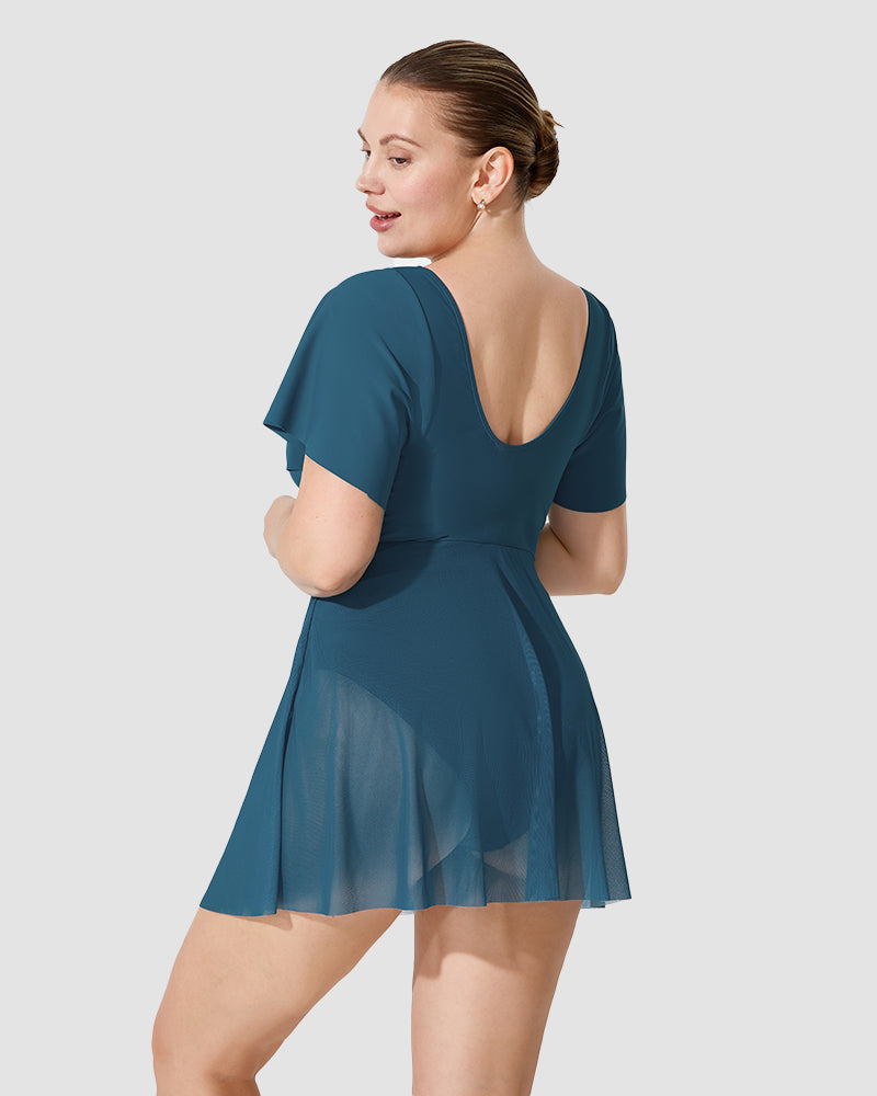 Chic Plus Size Ruffle Swimdress for Ultimate Coverage