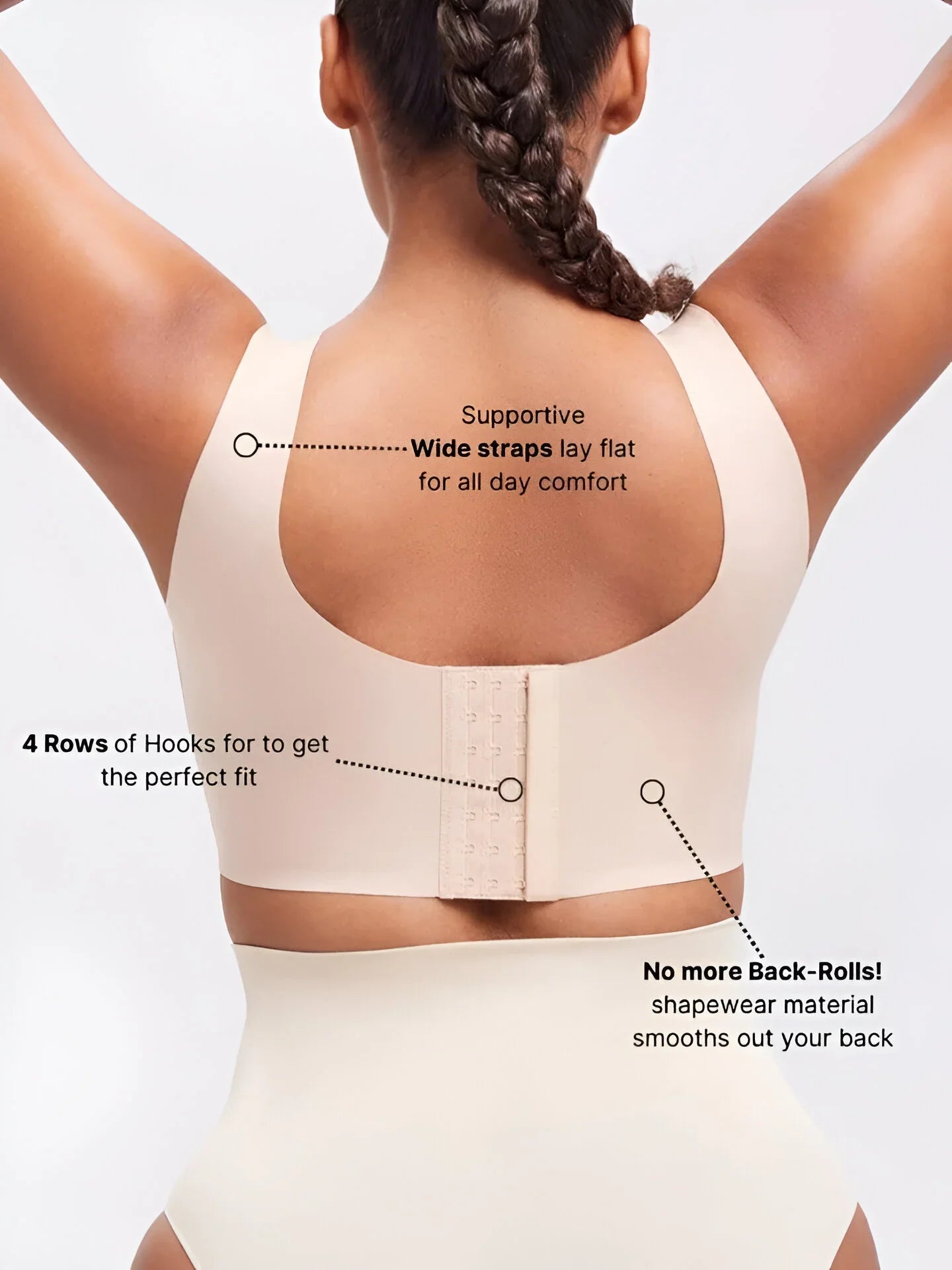 Effortlessly Chic Wireless V-Neck Back-Smoothing Bra™ in Nude
