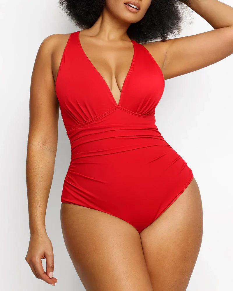 Sculpting Plunge Swimsuit: Effortlessly Enhance Your Silhouette