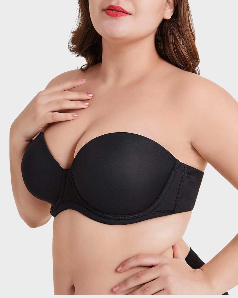 Chic Underwire Bandeau Bra with Adjustable Straps for Ultimate Versatility