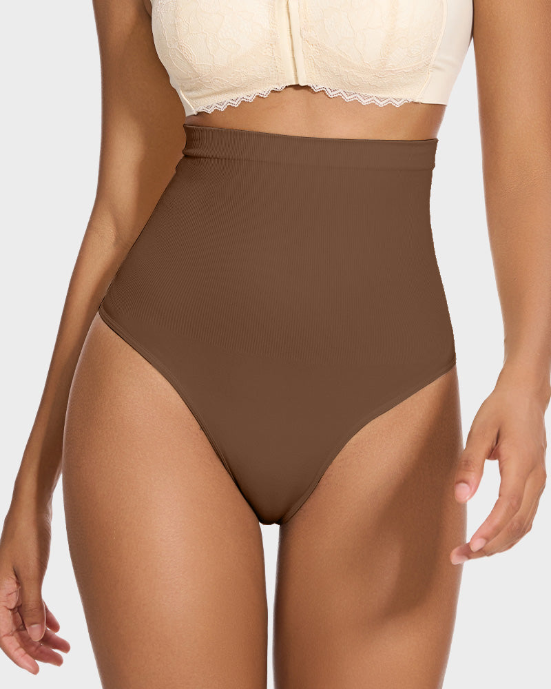 Sculpting High Waist Tummy Control Thong - Set of 2