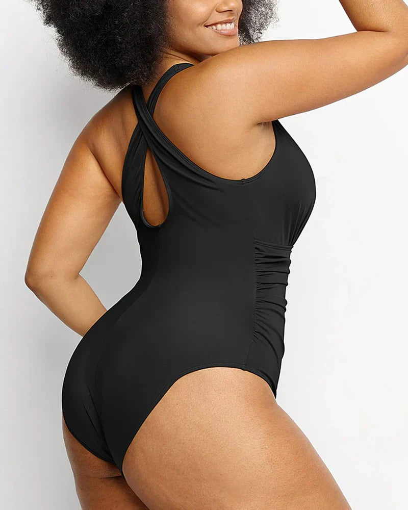 Sculpting Plunge Swimsuit: Effortlessly Enhance Your Silhouette