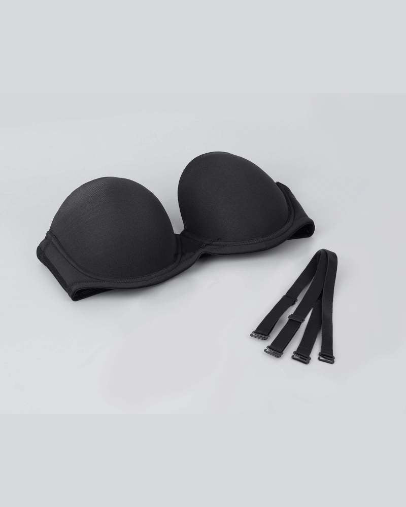 Chic Underwire Bandeau Bra with Adjustable Straps for Ultimate Versatility