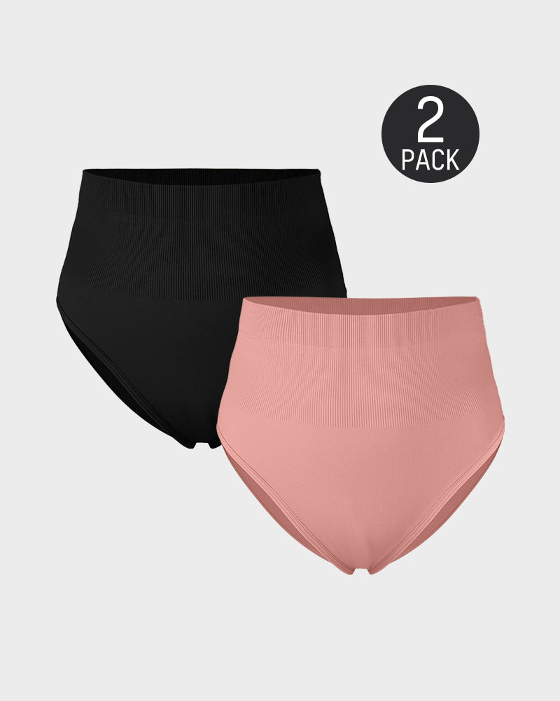 Slimming Mid-Waist Tummy Control Shaping Briefs - Set of 2