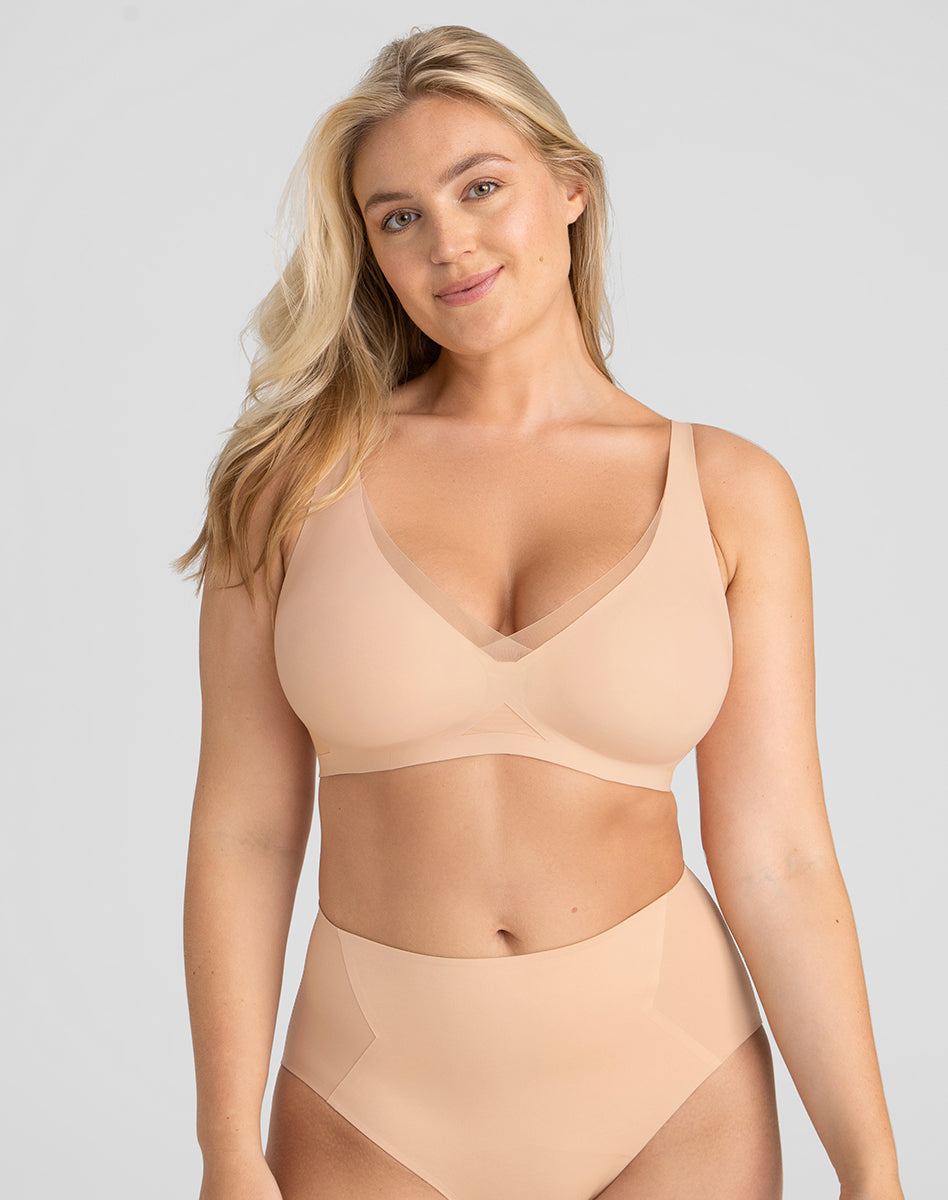 Elevate Your Comfort with the CrossOver V-Neck Bra!