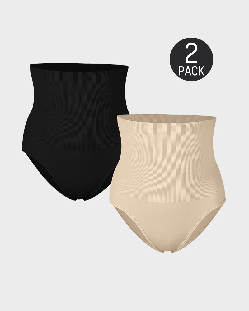 Ultraluxe High Waist Shaping Briefs with Tummy Control - Set of 2