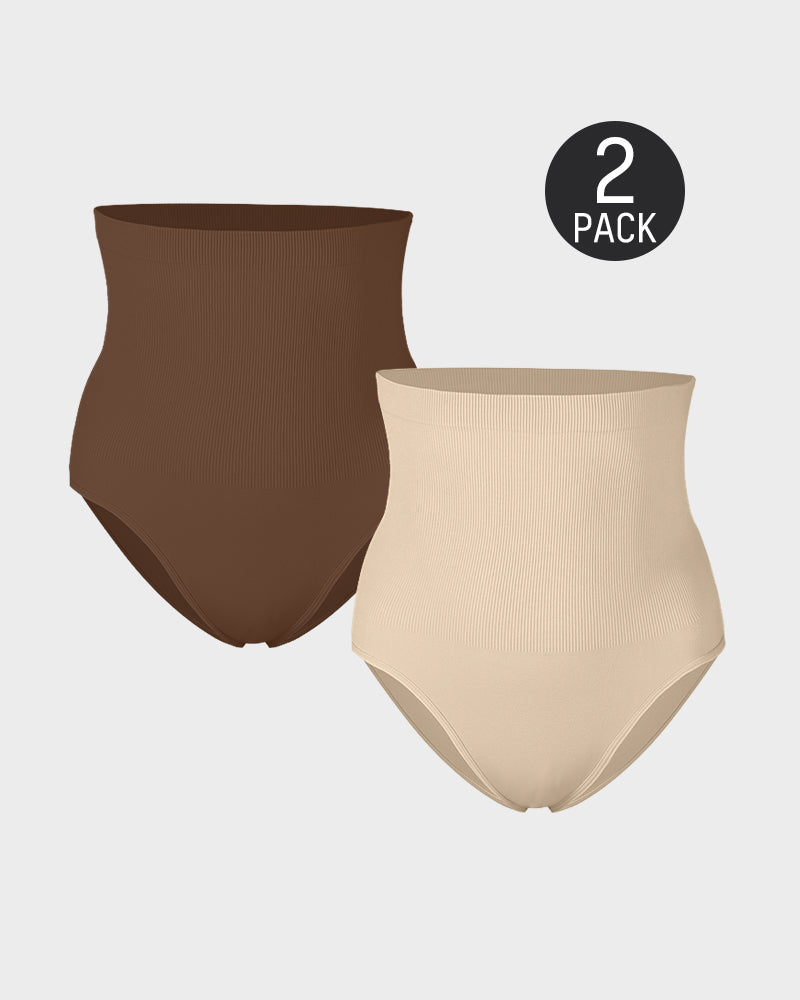 Ultraluxe High Waist Shaping Briefs with Tummy Control - Set of 2
