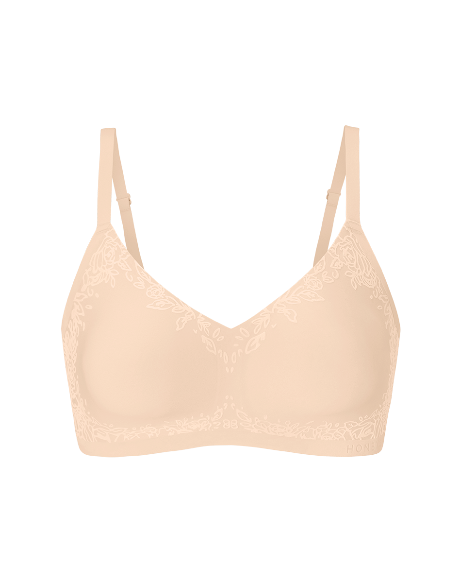 Elegant Silhouette Roses Bra