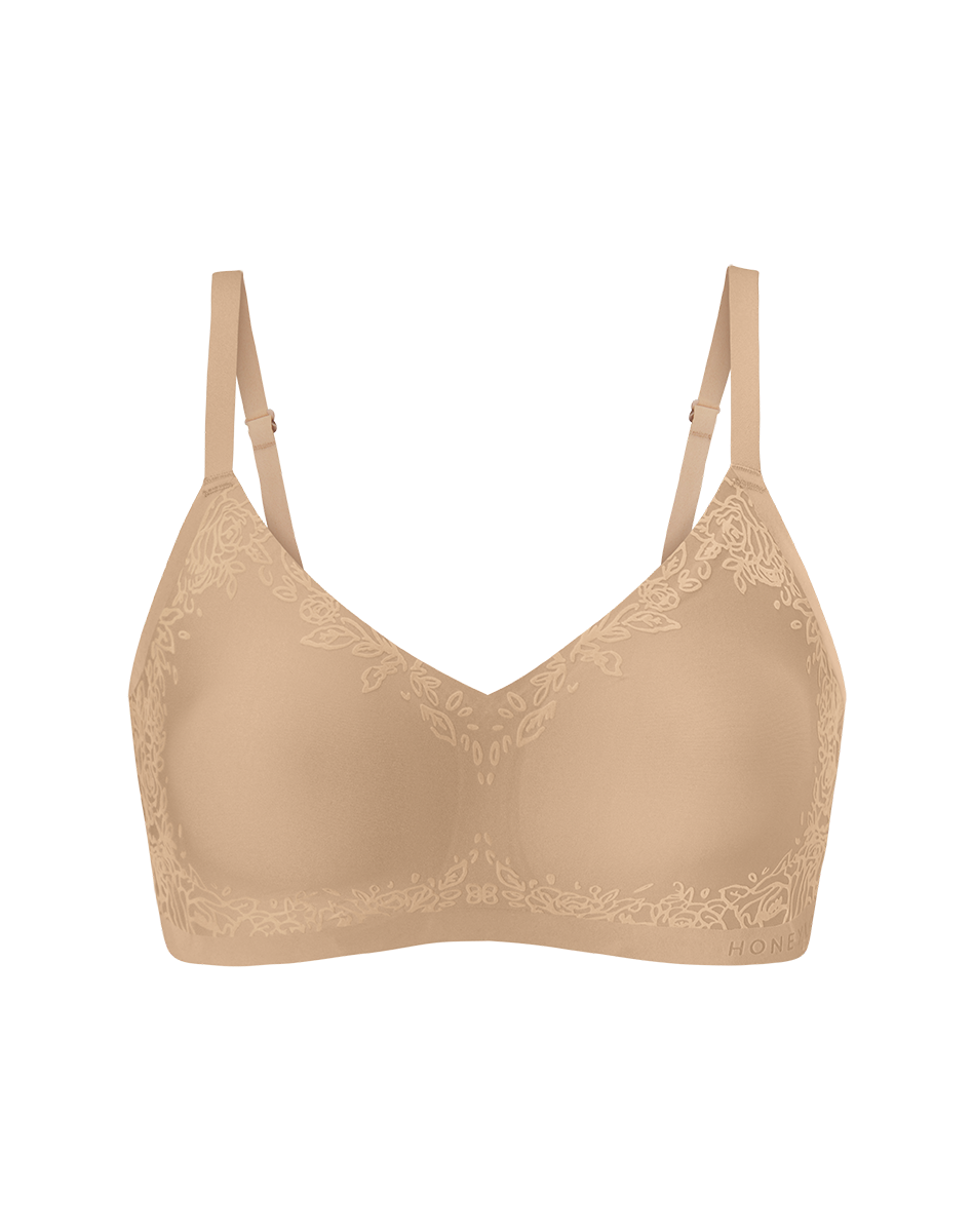 Elegant Silhouette Roses Bra