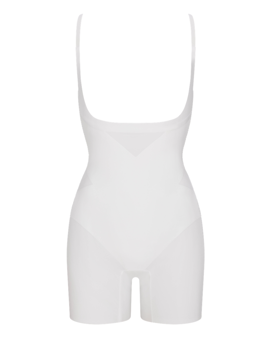 Sleek Open-Bust Mid-Thigh Shaper Bodysuit for Effortless Elegance