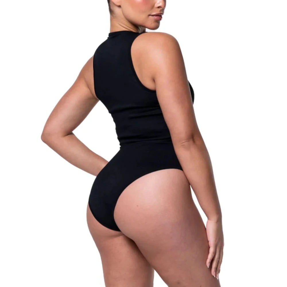 The Everyday Square Ribbed Thong Bodysuit