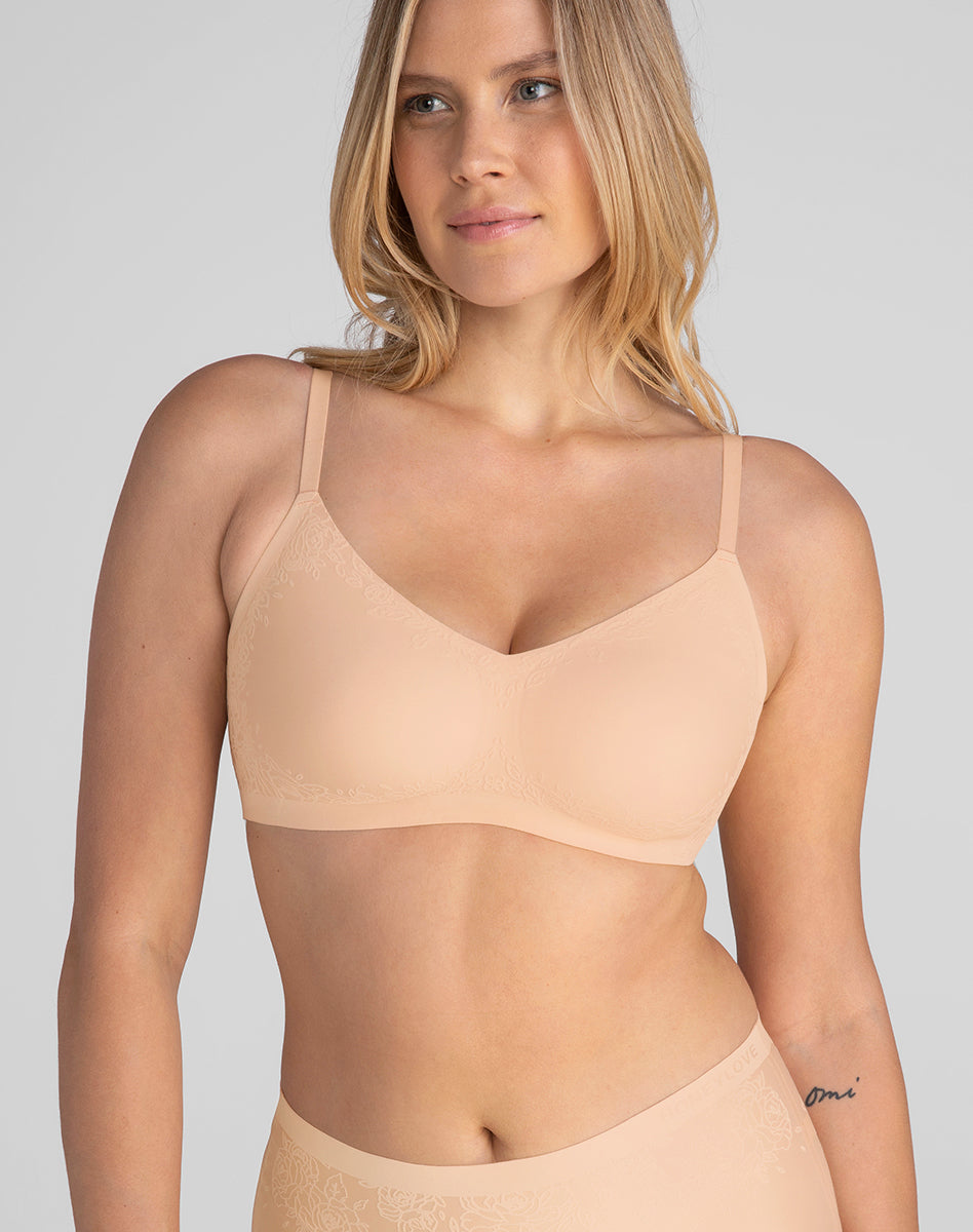 Elegant Silhouette Roses Bra