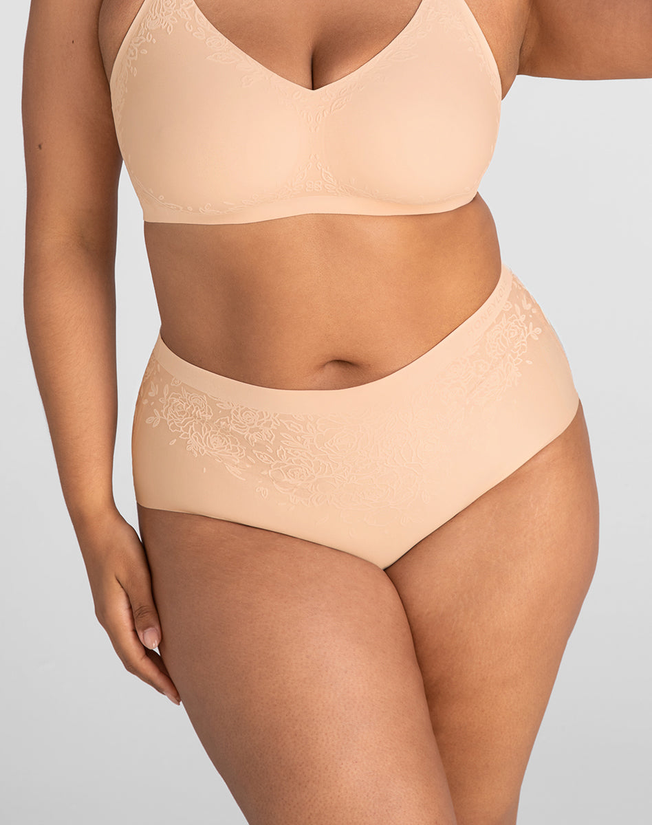 Elegant Silhouette Rose Underwear