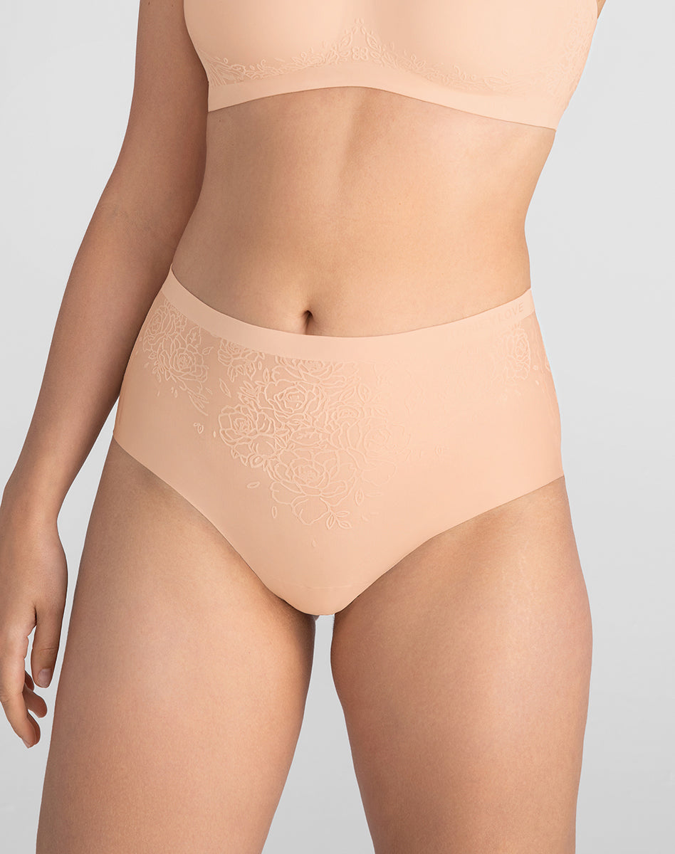 Elegant Silhouette Rose Underwear
