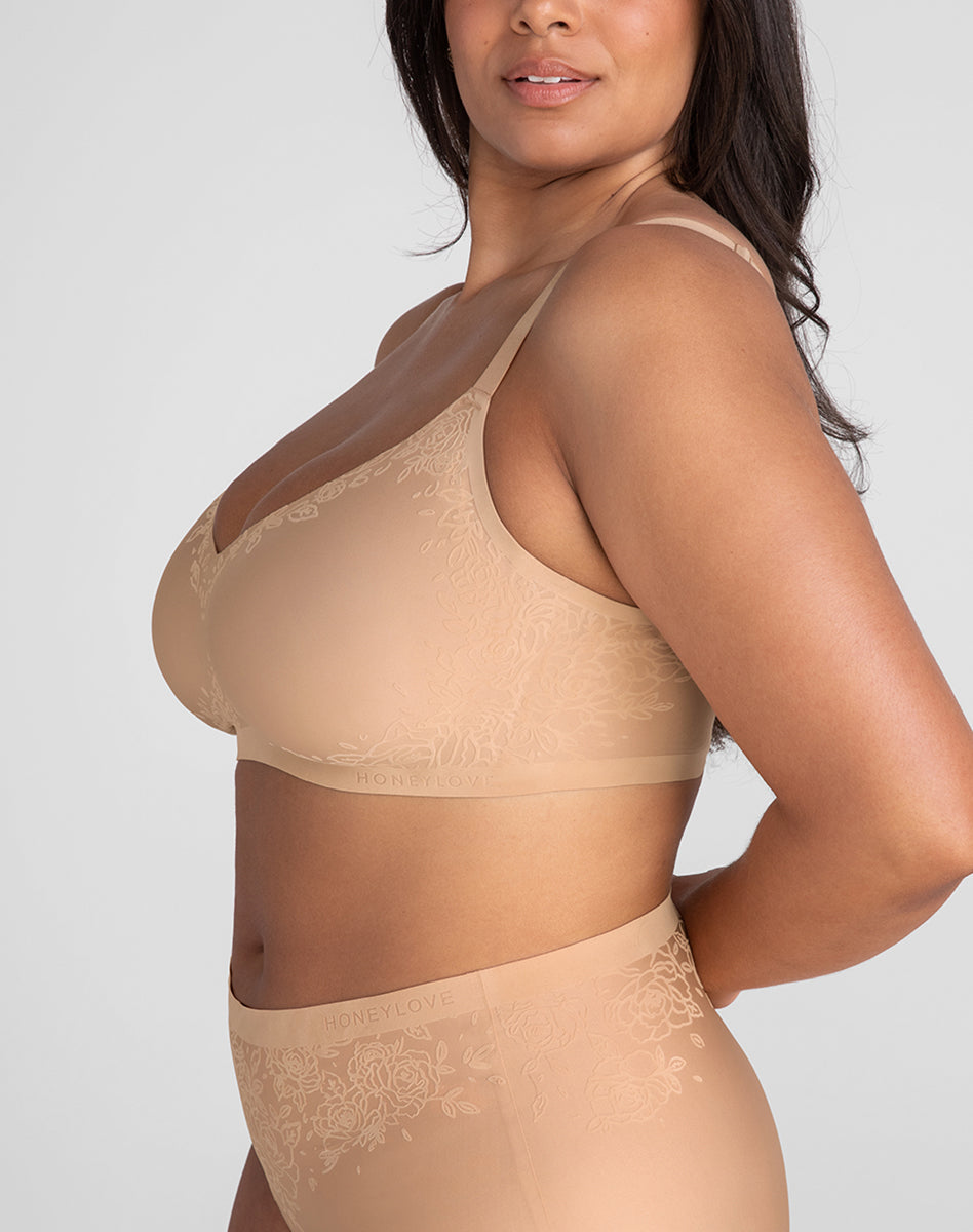 Elegant Silhouette Roses Bra