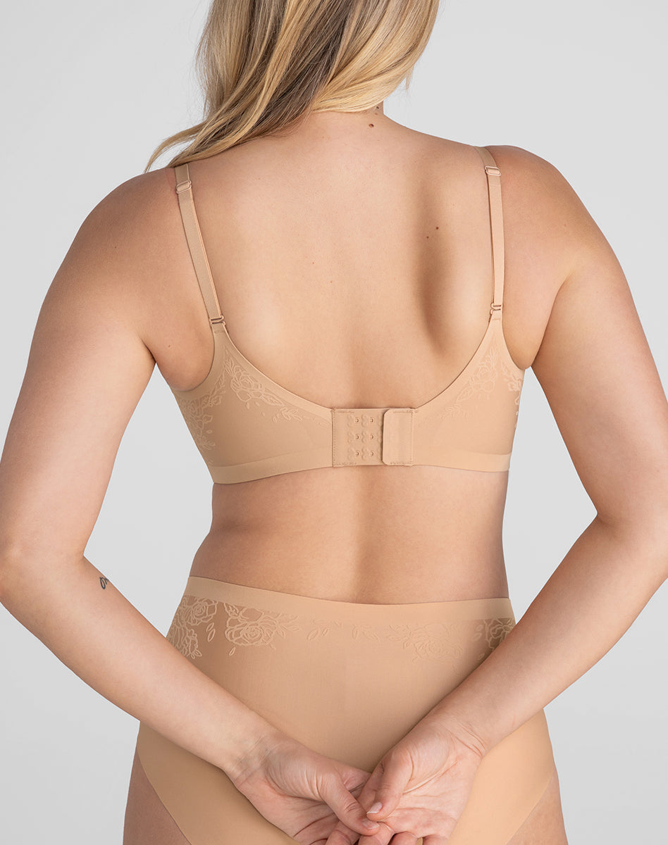 Elegant Silhouette Roses Bra