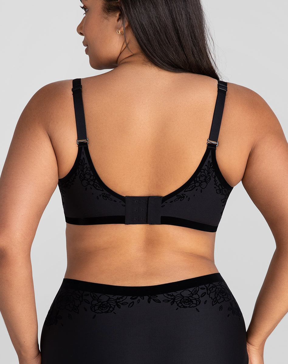 Elegant Silhouette Roses Bra