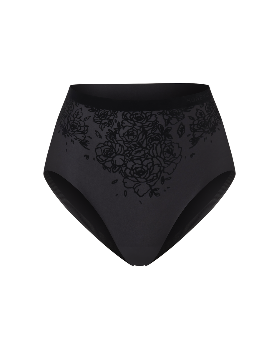 Elegant Silhouette Rose Underwear