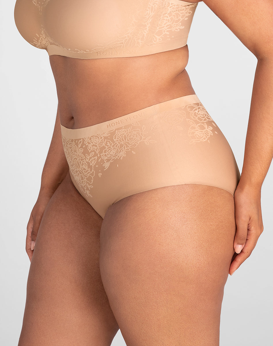 Elegant Silhouette Rose Underwear