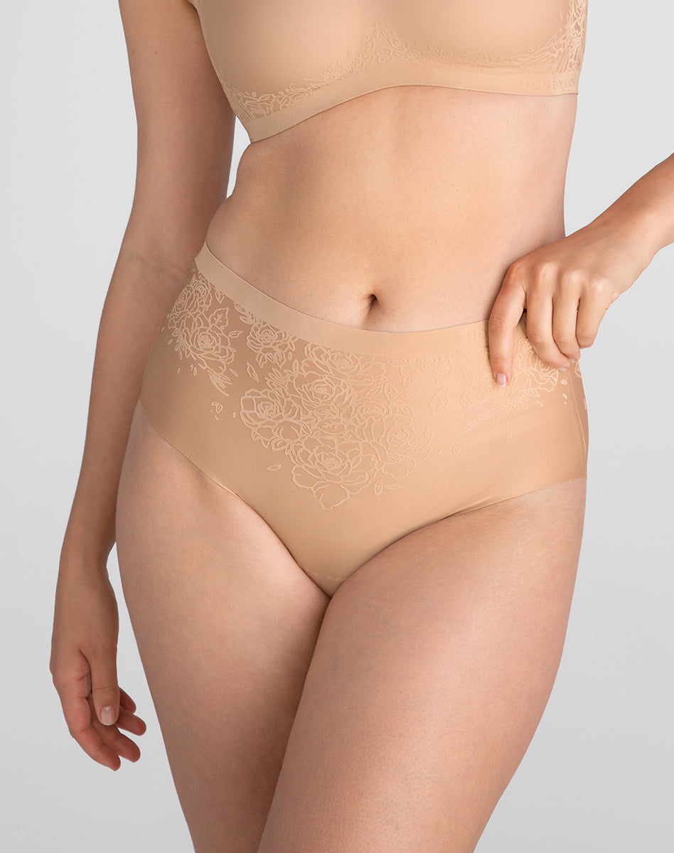 Elegant Silhouette Rose Underwear