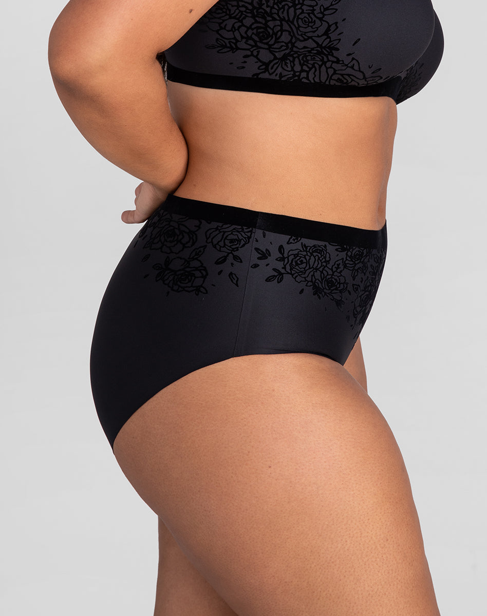 Elegant Silhouette Rose Underwear