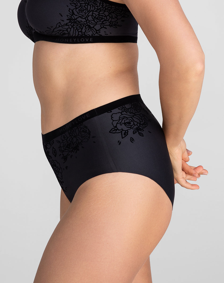 Elegant Silhouette Rose Underwear