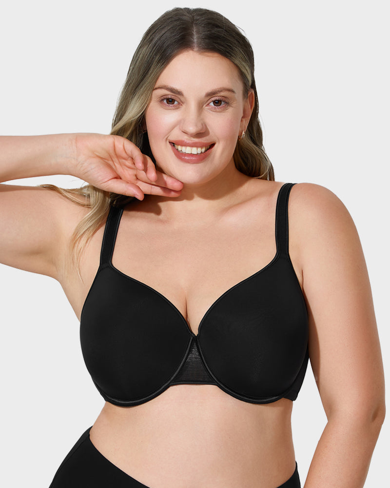 Ultimate Comfort Full Coverage Mesh Bra with Molded Cups and Underwire