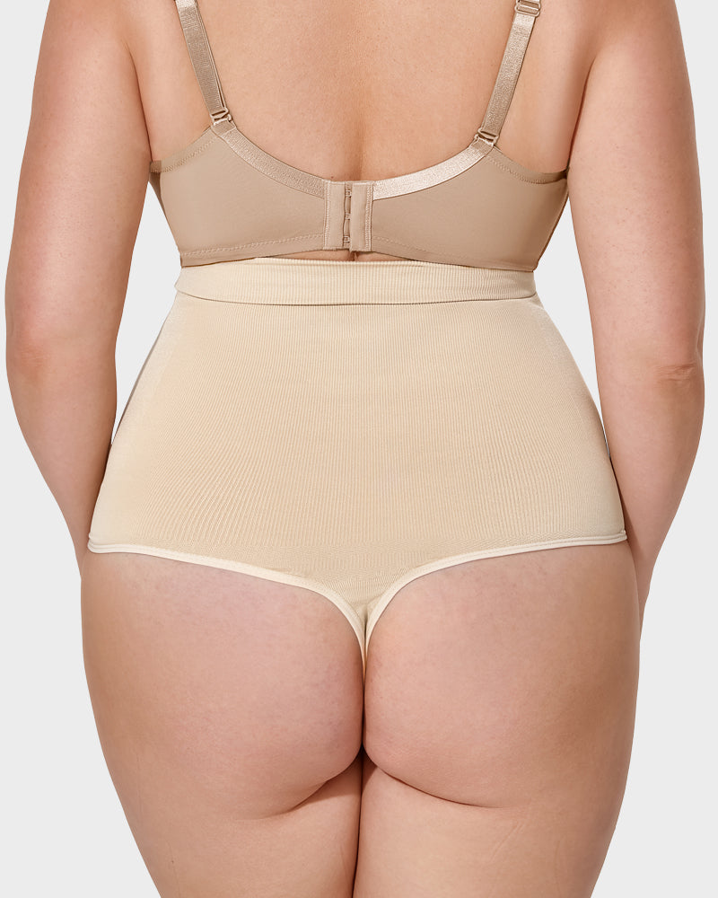 Sculpting High Waist Tummy Control Thong - Set of 2