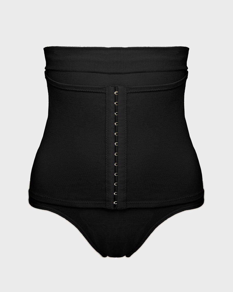 High-Waisted Double-Layer Tummy Control Thong for Flattering Shaping