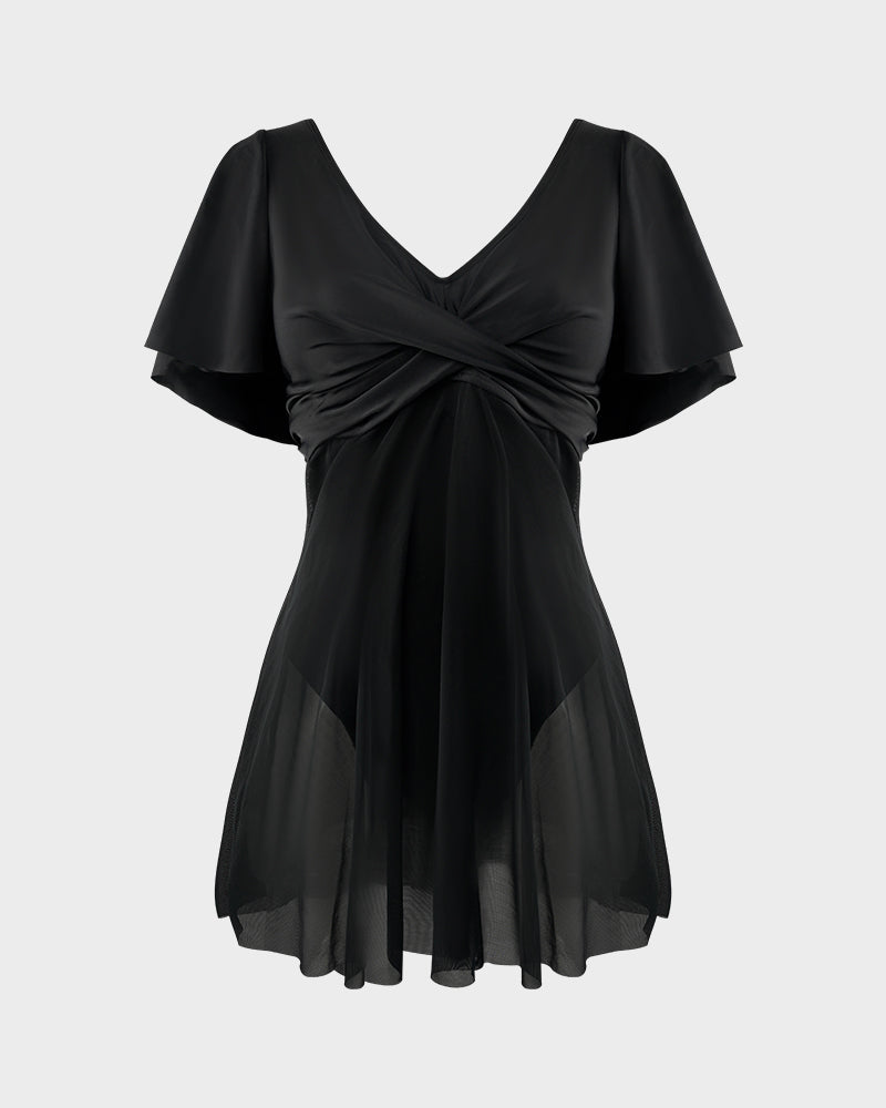 Chic Plus Size Ruffle Swimdress for Ultimate Coverage