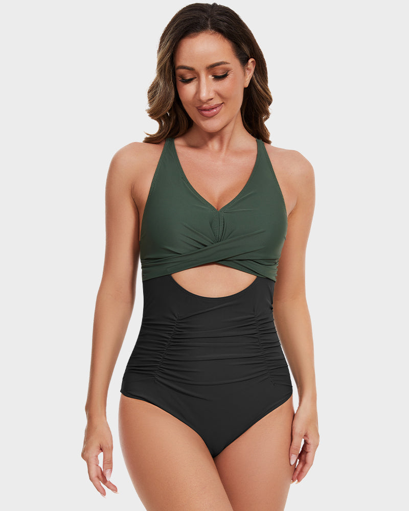 Sleek Push Up Tummy Control One Piece Swimsuit for a Flattering Fit