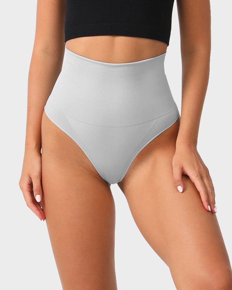 Luxurious Ultra High-Waist Seamless Thong with Tummy Control