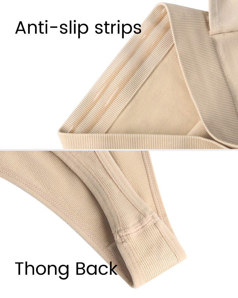 High-Waisted Double-Layer Tummy Control Thong for Flattering Shaping