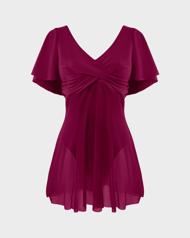 Chic Plus Size Ruffle Swimdress for Ultimate Coverage